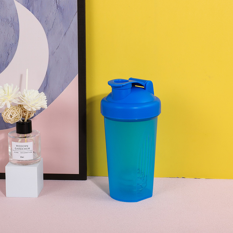 Shaker de proteine 400 ml cu scară de măsurare – pahar din plastic pentru milkshake, pentru fitness, cu logo imprimat