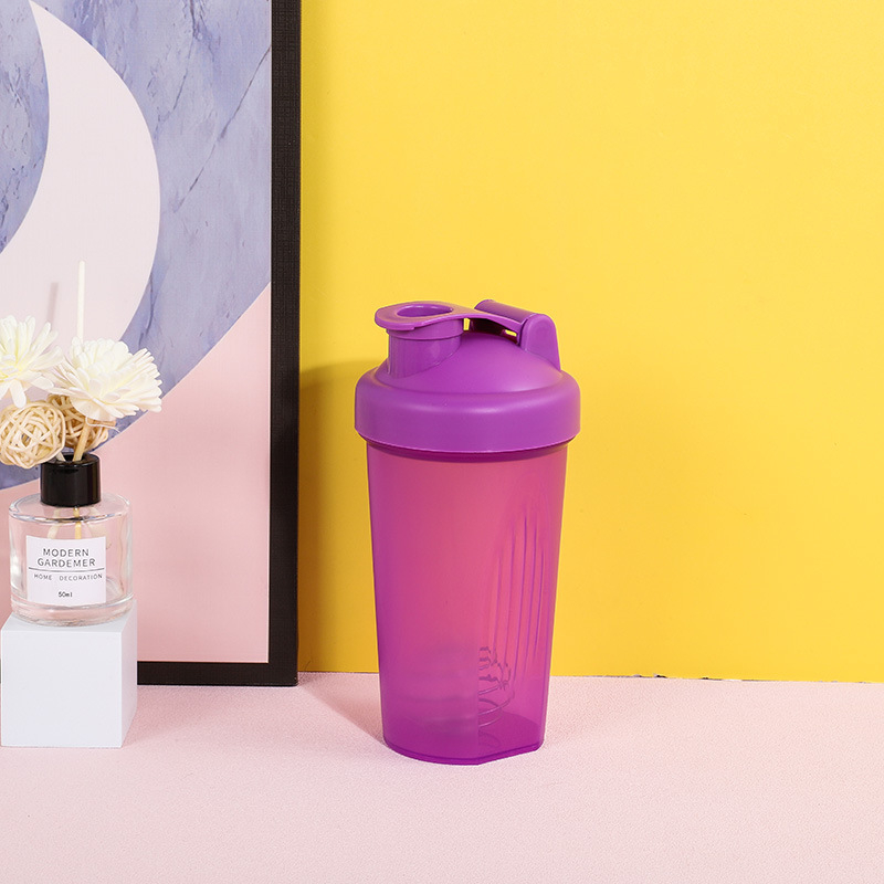 Shaker de proteine 400 ml cu scară de măsurare – pahar din plastic pentru milkshake, pentru fitness, cu logo imprimat