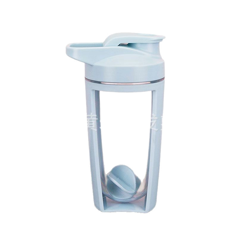 Cana de shake din plastic, portabilă, cu capacitate mare, pereți dubli, pentru fitness