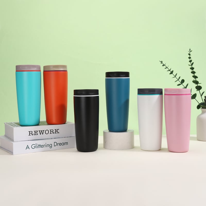Cană izolată pentru cafea cu mâner, termos portabil din oțel inoxidabil 304