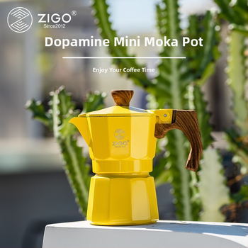 ZIGO Mini moka hrniec na jednu šálku — Ručný kávovar pre domáce a vonkajšie použitie