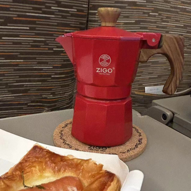 ZIGO Mini Cafetieră moka pentru o ceașă — Aparat de cafea manual pentru acasă și în exterior