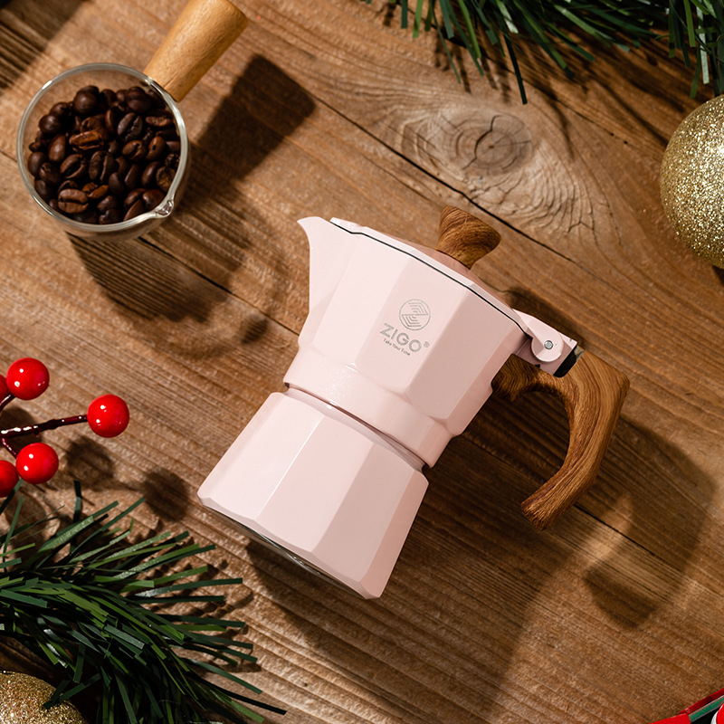 ZIGO Mini Cafetieră moka pentru o ceașă — Aparat de cafea manual pentru acasă și în exterior