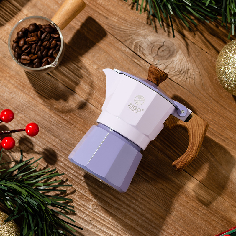 ZIGO Mini Cafetieră moka pentru o ceașă — Aparat de cafea manual pentru acasă și în exterior