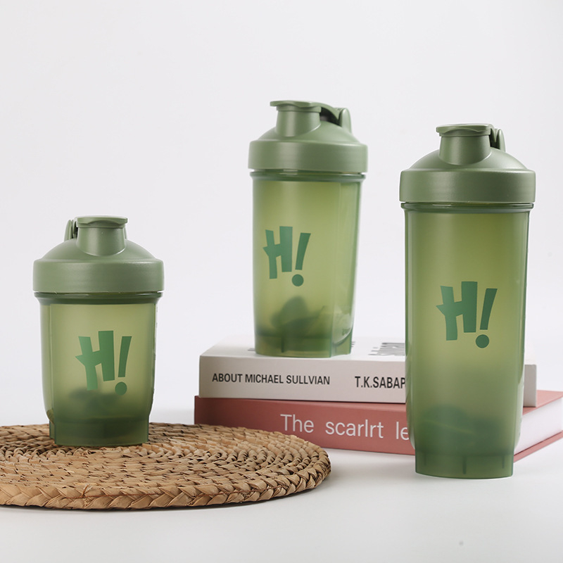 Shaker creativ pentru proteine, recipient sport portabil, rezistent la temperaturi înalte și la căderi, din plastic alimentar