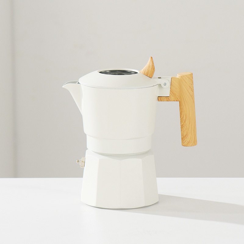 Moka cu două valve, a patra generație, pentru plită electrică, espressor italian compact pentru uz casnic și în aer liber