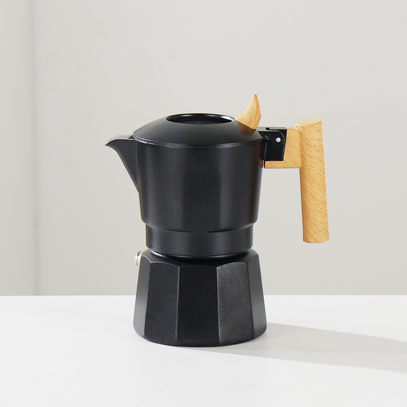 Moka cu două valve, a patra generație, pentru plită electrică, espressor italian compact pentru uz casnic și în aer liber