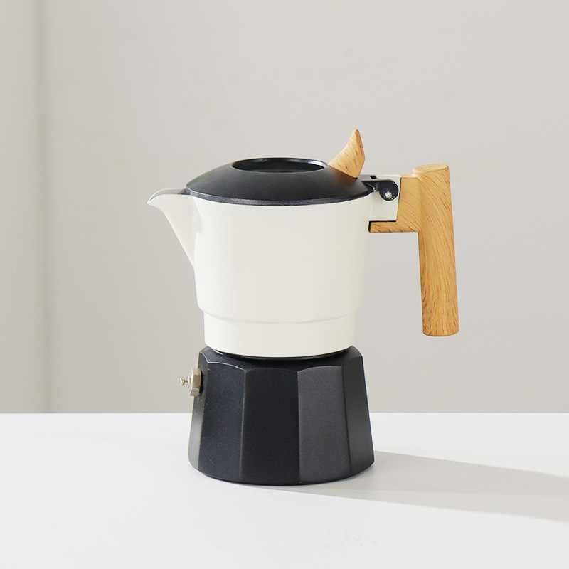 Moka cu două valve, a patra generație, pentru plită electrică, espressor italian compact pentru uz casnic și în aer liber