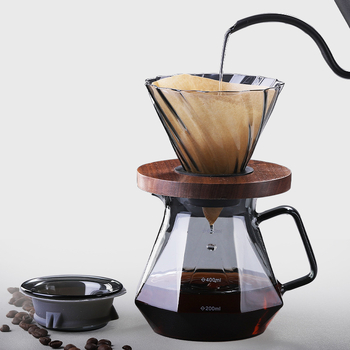 Cafetieră inteligentă pentru cafea prin picurare, cu filtru din sticlă detașabil și accesorii pentru preparare manuală