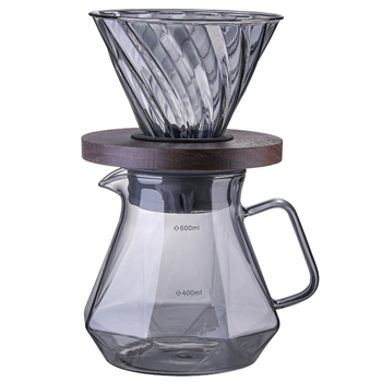 Cafetieră inteligentă pentru cafea prin picurare, cu filtru din sticlă detașabil și accesorii pentru preparare manuală