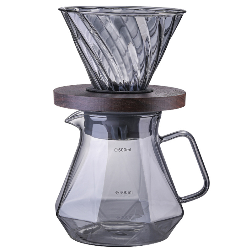 Cafetieră inteligentă pentru cafea prin picurare, cu filtru din sticlă detașabil și accesorii pentru preparare manuală