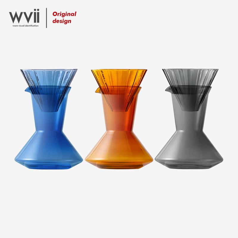 Pahar de filtrare V60 din sticlă rezistentă la căldură și carafă de împărțire pentru cafea turnată manual – set pentru uz casnic
