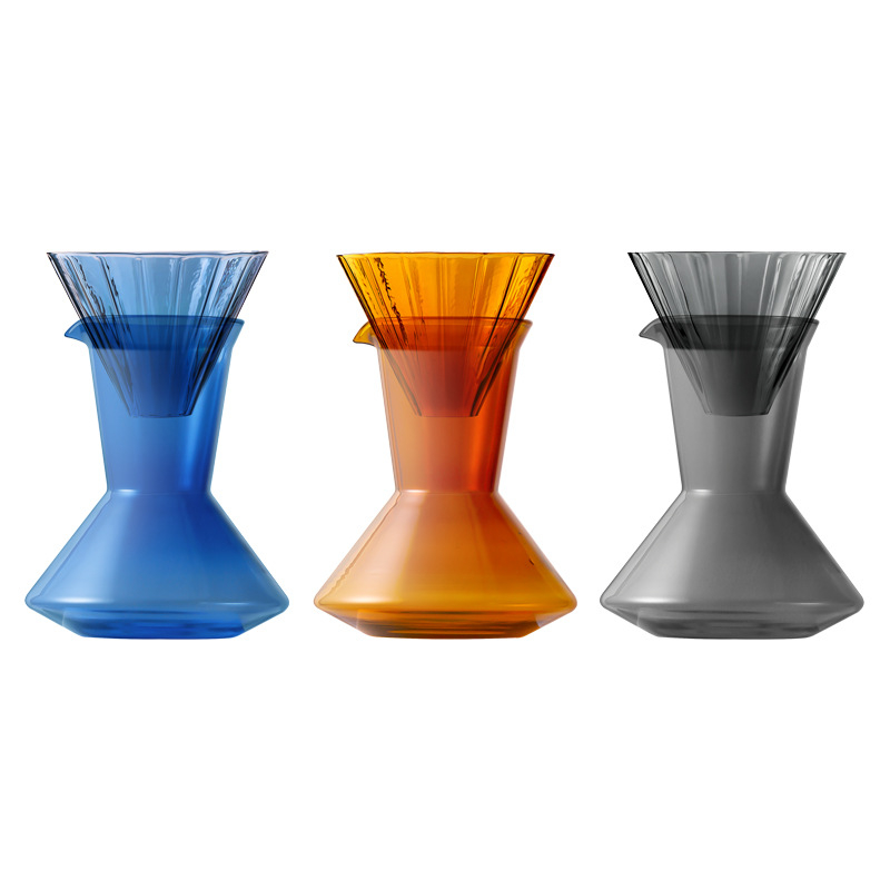 Pahar de filtrare V60 din sticlă rezistentă la căldură și carafă de împărțire pentru cafea turnată manual – set pentru uz casnic