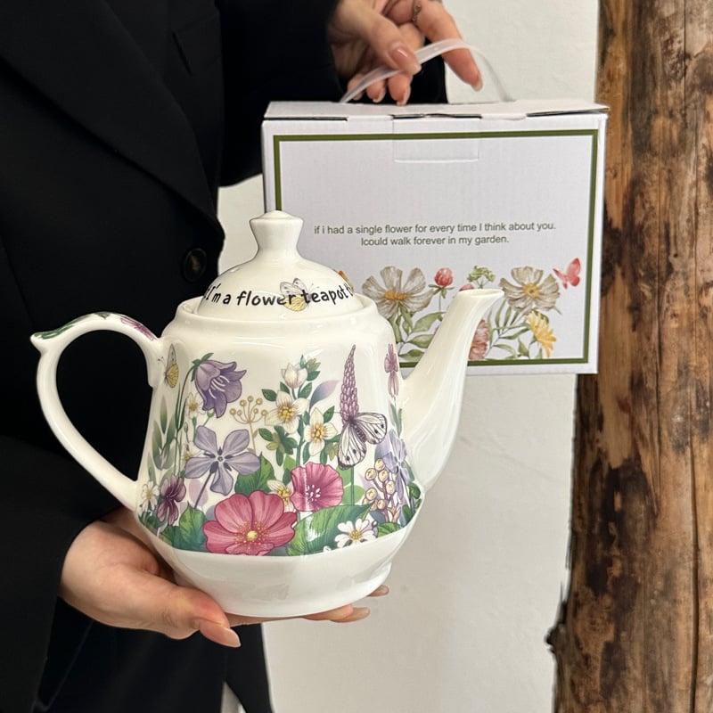 Ceainic ceramic în stil franțuzesc, mov, capacitate mare, pentru uz casnic, pentru apă rece și cafea, cadou premium