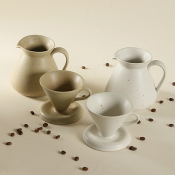 Cană de cafea din ceramică grosieră, filtrare prin picurare, pentru preparare manuală acasă