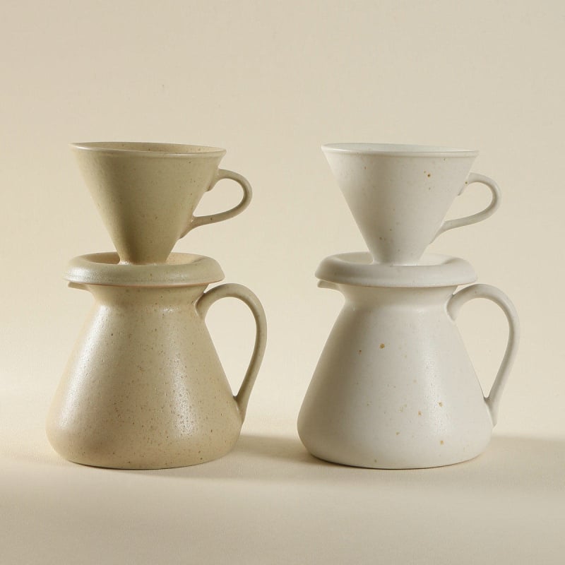 Cană de cafea din ceramică grosieră, filtrare prin picurare, pentru preparare manuală acasă