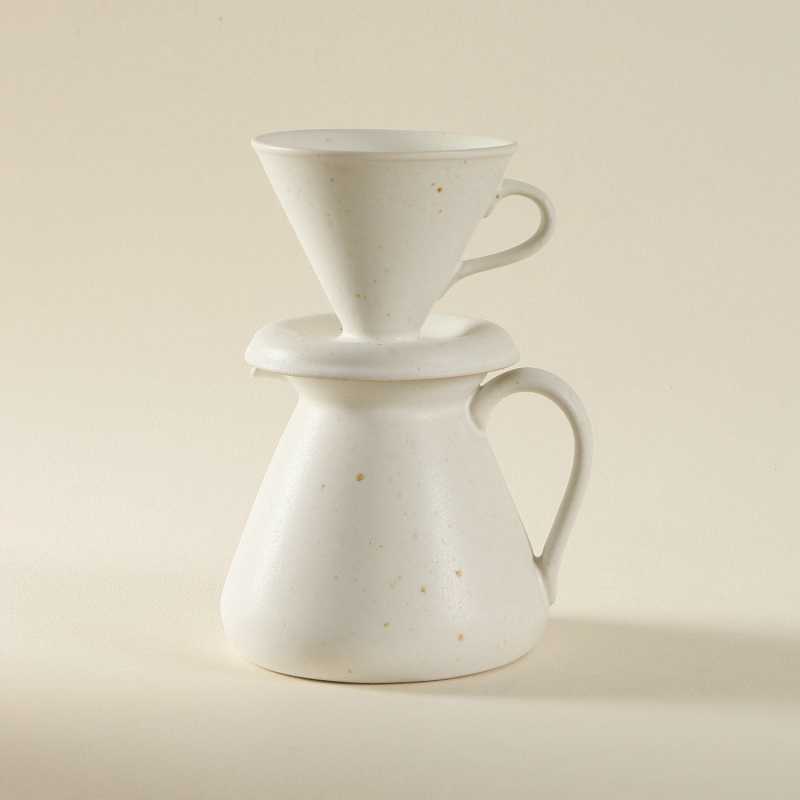 Cană de cafea din ceramică grosieră, filtrare prin picurare, pentru preparare manuală acasă
