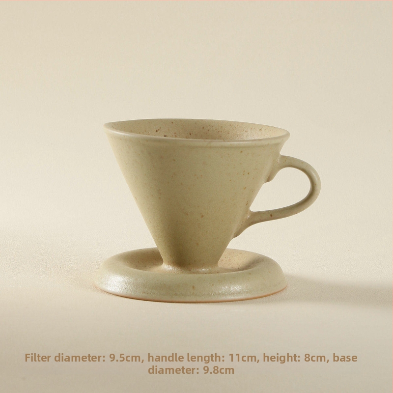 Cană de cafea din ceramică grosieră, filtrare prin picurare, pentru preparare manuală acasă