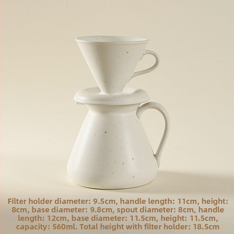 Cană de cafea din ceramică grosieră, filtrare prin picurare, pentru preparare manuală acasă