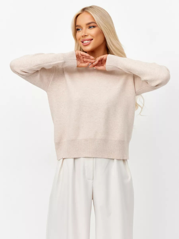 Női oversized kapucnis kötött pulóver, vastag, laza felső
