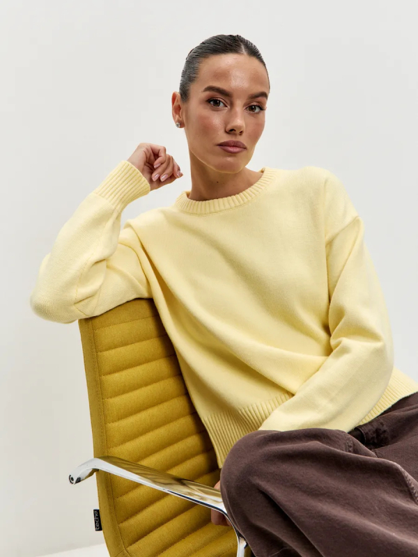 Női oversized kapucnis kötött pulóver, vastag, laza felső
