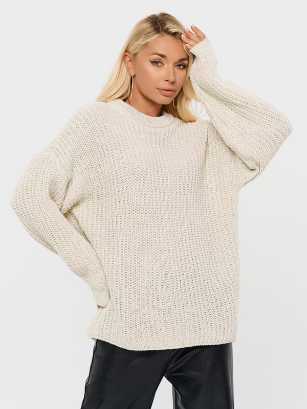 Női oversized kapucnis kötött pulóver