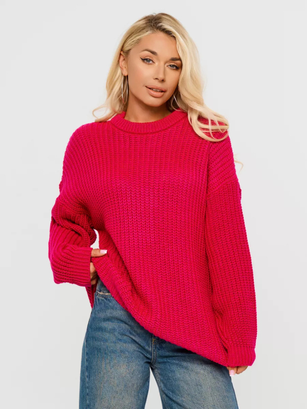 Női oversized kapucnis kötött pulóver