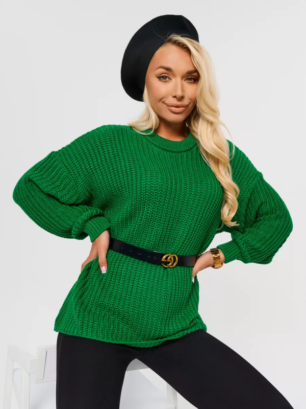 Női oversized kapucnis kötött pulóver