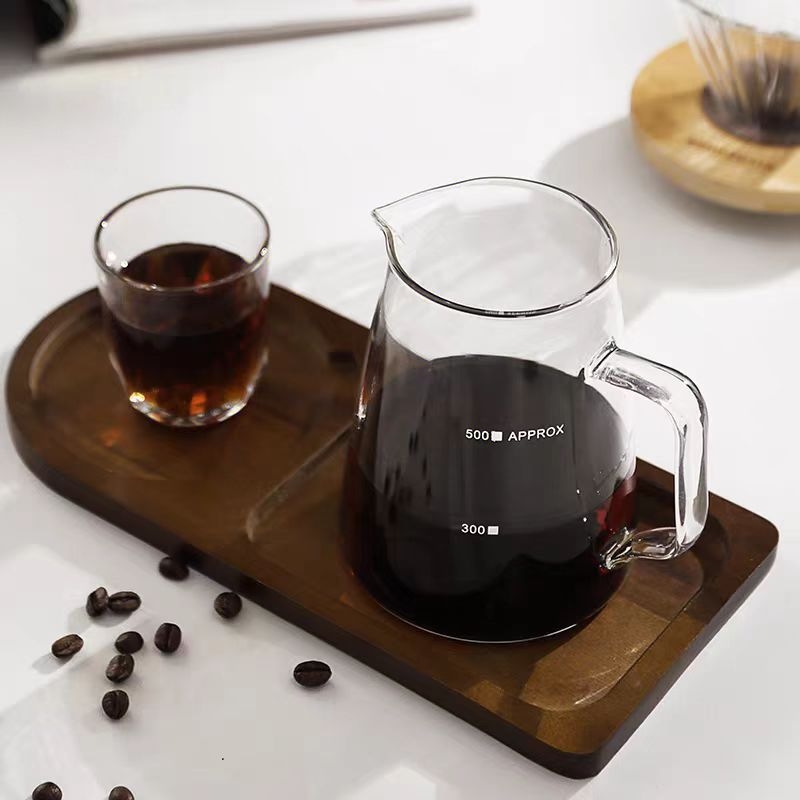 Cafetieră pour-over din sticlă borosilicat, pentru uz casnic, versiune cu pereți mai groși