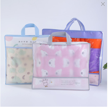 Sac din material nețesut pentru ambalarea hainelor pentru copii și a seturilor de textile de casă, potrivit pentru două sau patru piese, protecție împotriva prafului, imprimare a logo-ului