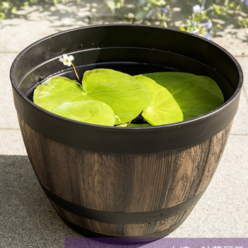 Ghiveci hidroponic pentru Water Lily – formă de butoi, din plastic, extra-large