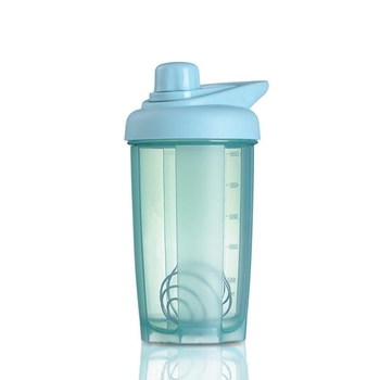Shaker etanș pentru înlocuitor de masă cu pudră proteică și milkshake, pentru fitness, cu scară de măsurare și gravură a logo-ului