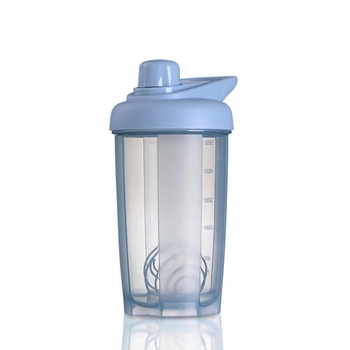 Shaker etanș pentru înlocuitor de masă cu pudră proteică și milkshake, pentru fitness, cu scară de măsurare și gravură a logo-ului