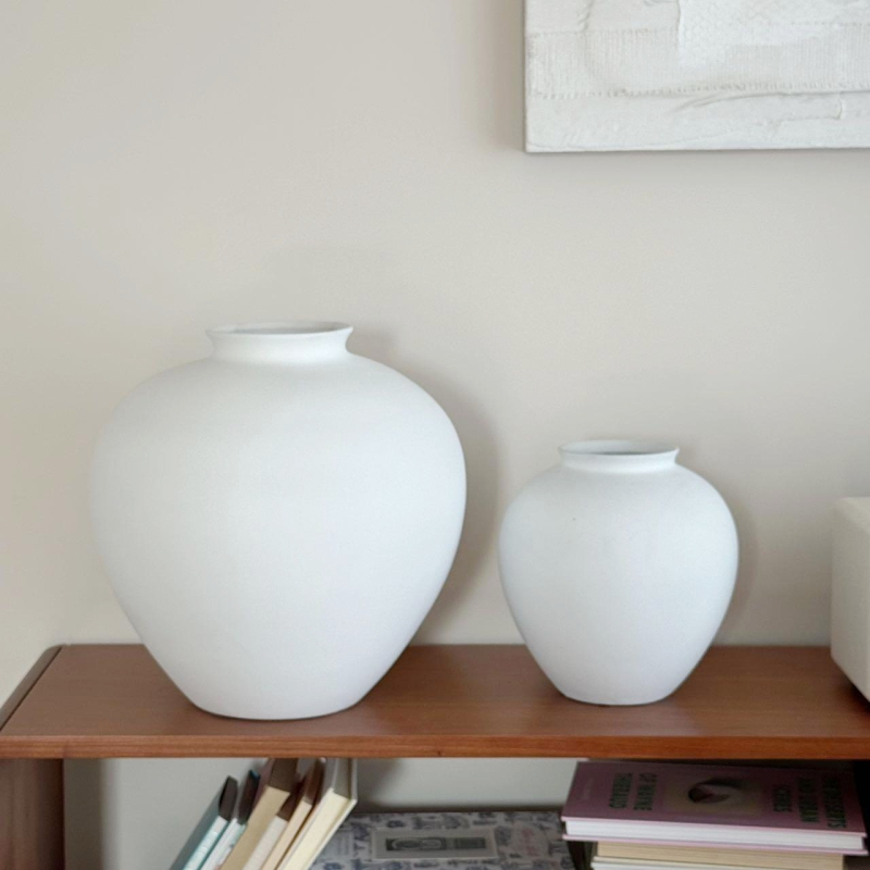Vază ceramică în stil Wabi-Sabi, vas mare retro pentru aranjamente florale, piesă decorativă elegantă