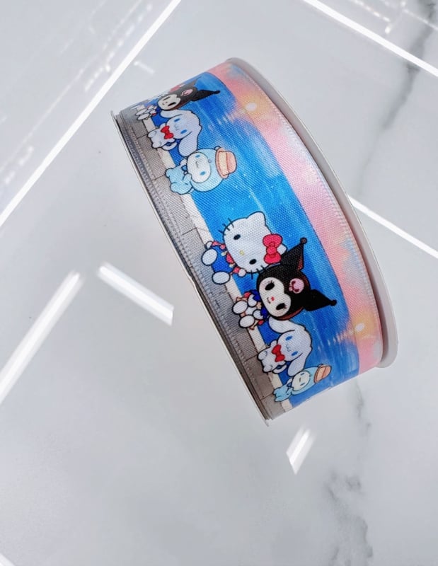 38mm poliester traka za djecu – crtani mašna DIY dodatak za kapu i odjeću