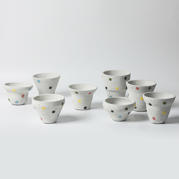 Ghiveci ceramic în stil nordic pentru interior, pentru suculente, decor circular pentru plante