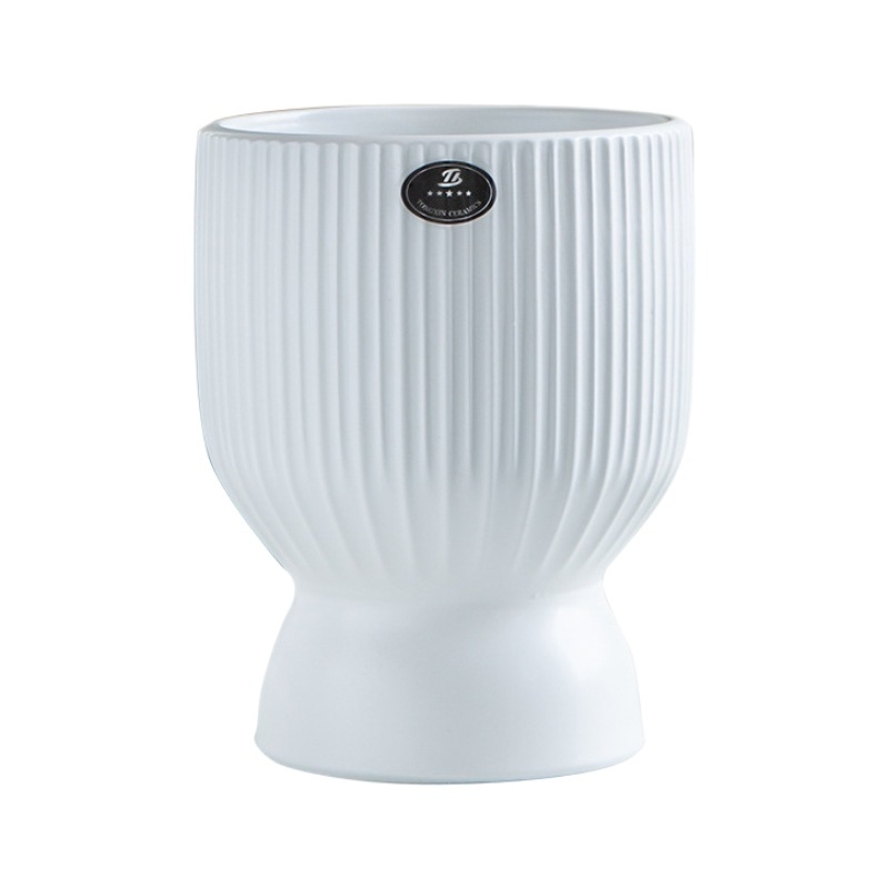 Ghiveci ceramic, design nordic minimalist, pentru casă și birou; potrivit pentru arborele banilor și orchidă Phalaenopsis; vază creativă, personalizabilă pentru plante verzi