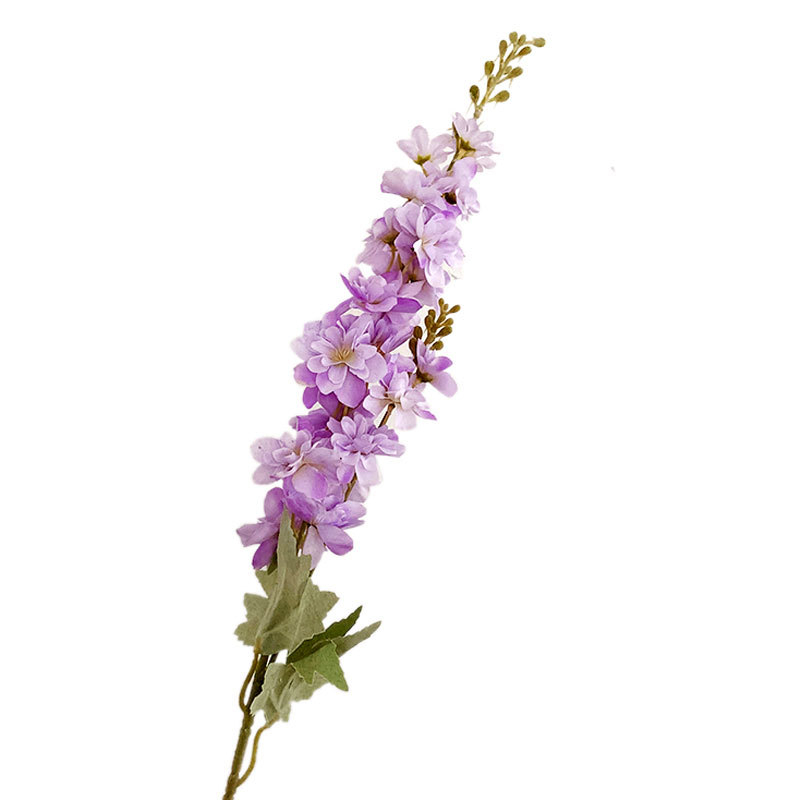 Flori artificiale cu efect flok: Delphinium, Hyacinth și Foxtail Grass, flori de mătase pentru decor acasă și decor de nuntă