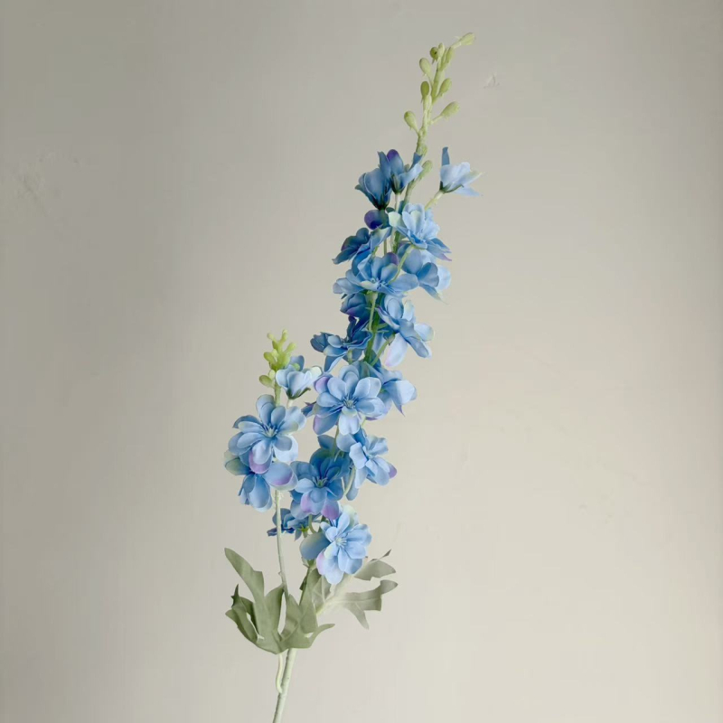 Flori artificiale cu efect flok: Delphinium, Hyacinth și Foxtail Grass, flori de mătase pentru decor acasă și decor de nuntă