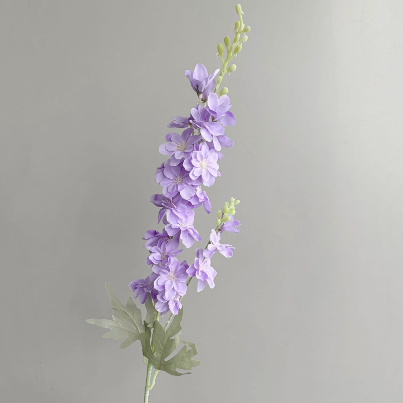 Flori artificiale cu efect flok: Delphinium, Hyacinth și Foxtail Grass, flori de mătase pentru decor acasă și decor de nuntă