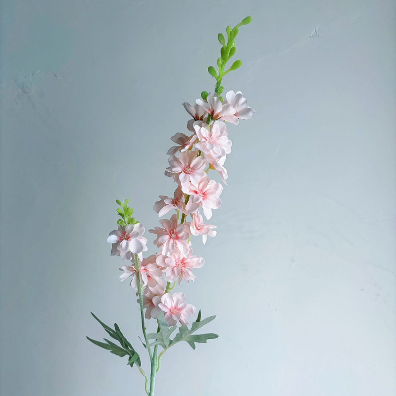 Flori artificiale cu efect flok: Delphinium, Hyacinth și Foxtail Grass, flori de mătase pentru decor acasă și decor de nuntă