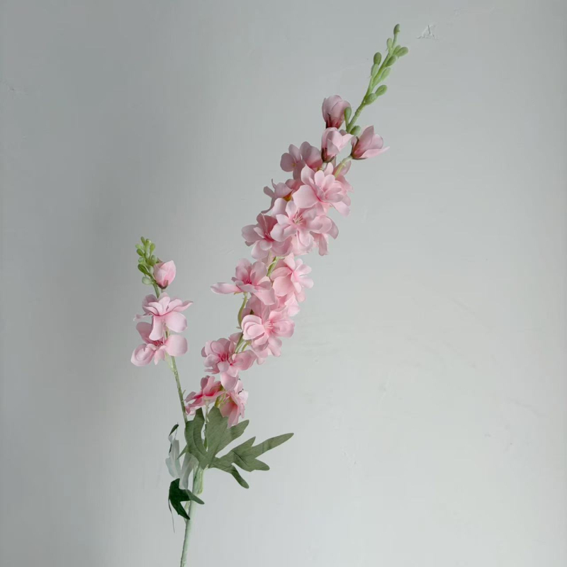 Flori artificiale cu efect flok: Delphinium, Hyacinth și Foxtail Grass, flori de mătase pentru decor acasă și decor de nuntă