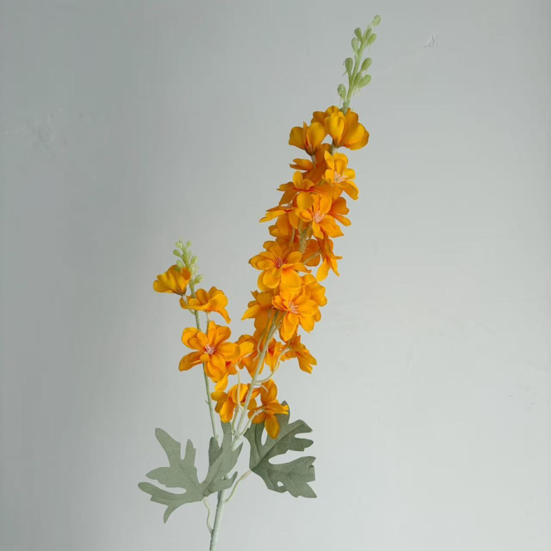 Flori artificiale cu efect flok: Delphinium, Hyacinth și Foxtail Grass, flori de mătase pentru decor acasă și decor de nuntă