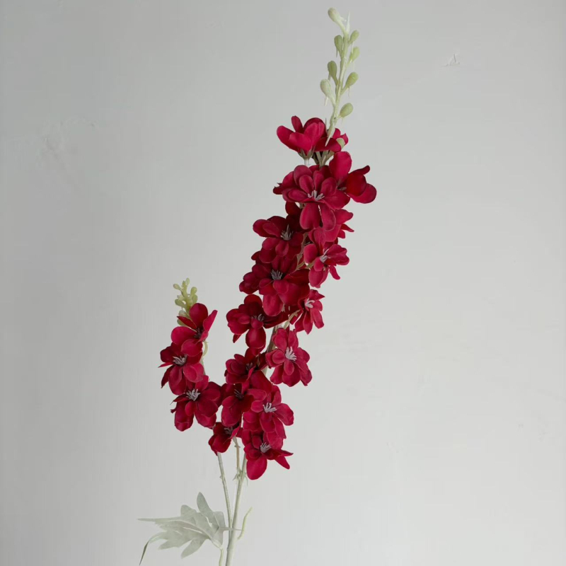 Flori artificiale cu efect flok: Delphinium, Hyacinth și Foxtail Grass, flori de mătase pentru decor acasă și decor de nuntă