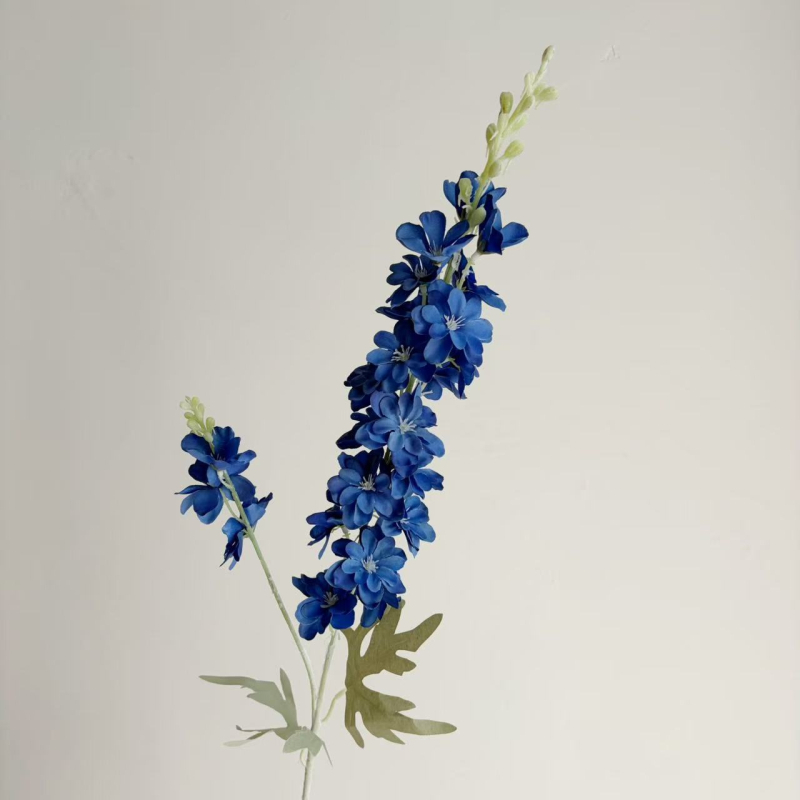 Flori artificiale cu efect flok: Delphinium, Hyacinth și Foxtail Grass, flori de mătase pentru decor acasă și decor de nuntă