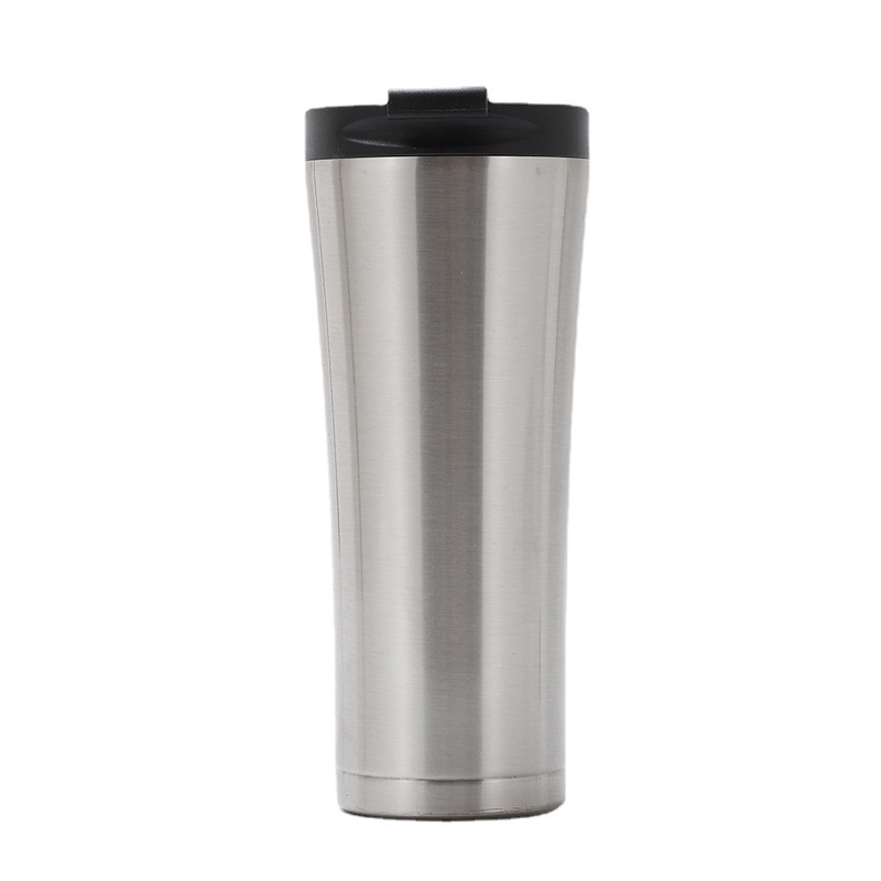 Cană termică auto din oțel inoxidabil, 500 ml, izolație în vid, pereți dubli, pentru cafea