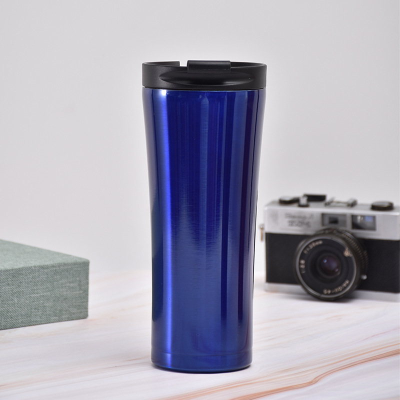 Cană termică auto din oțel inoxidabil, 500 ml, izolație în vid, pereți dubli, pentru cafea