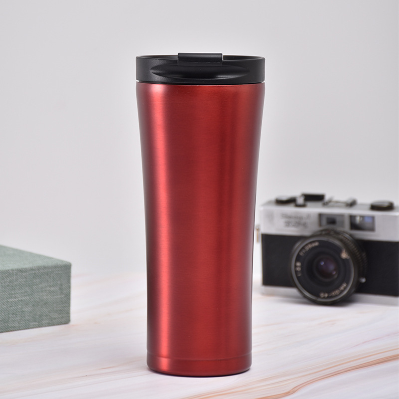Cană termică auto din oțel inoxidabil, 500 ml, izolație în vid, pereți dubli, pentru cafea