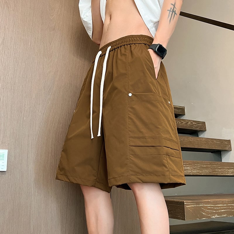 2026 trendovski radni šorc za muškarce, stil za parove, kapri dužina, casual šorce od ice silk