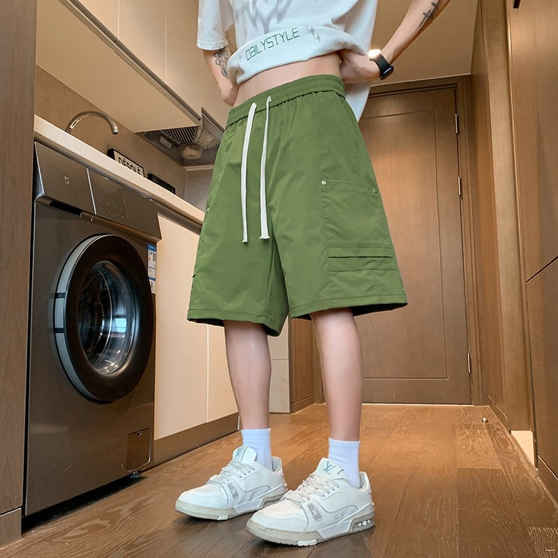 2026 trendovski radni šorc za muškarce, stil za parove, kapri dužina, casual šorce od ice silk